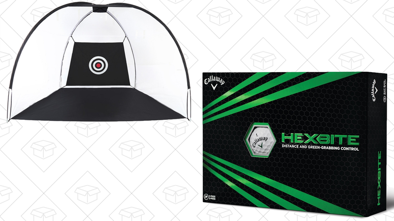 Ancheer Golf Practice Hitting Net, $52 with code QWGW8FWC | Callaway Hex Bite Golf Balls (Dozen), $17